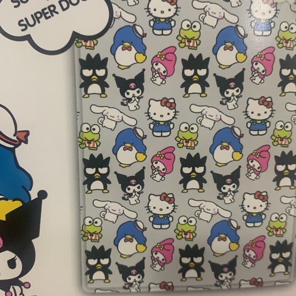 New Hello Kitty & Friends 60" x 90" Twin Gray Super Soft Plush Blanket With Bow - Picture 2 of 8